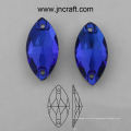 Wholesale Flat Back Siam Ab Horse Eye Crystal Stone for Sewing Garment